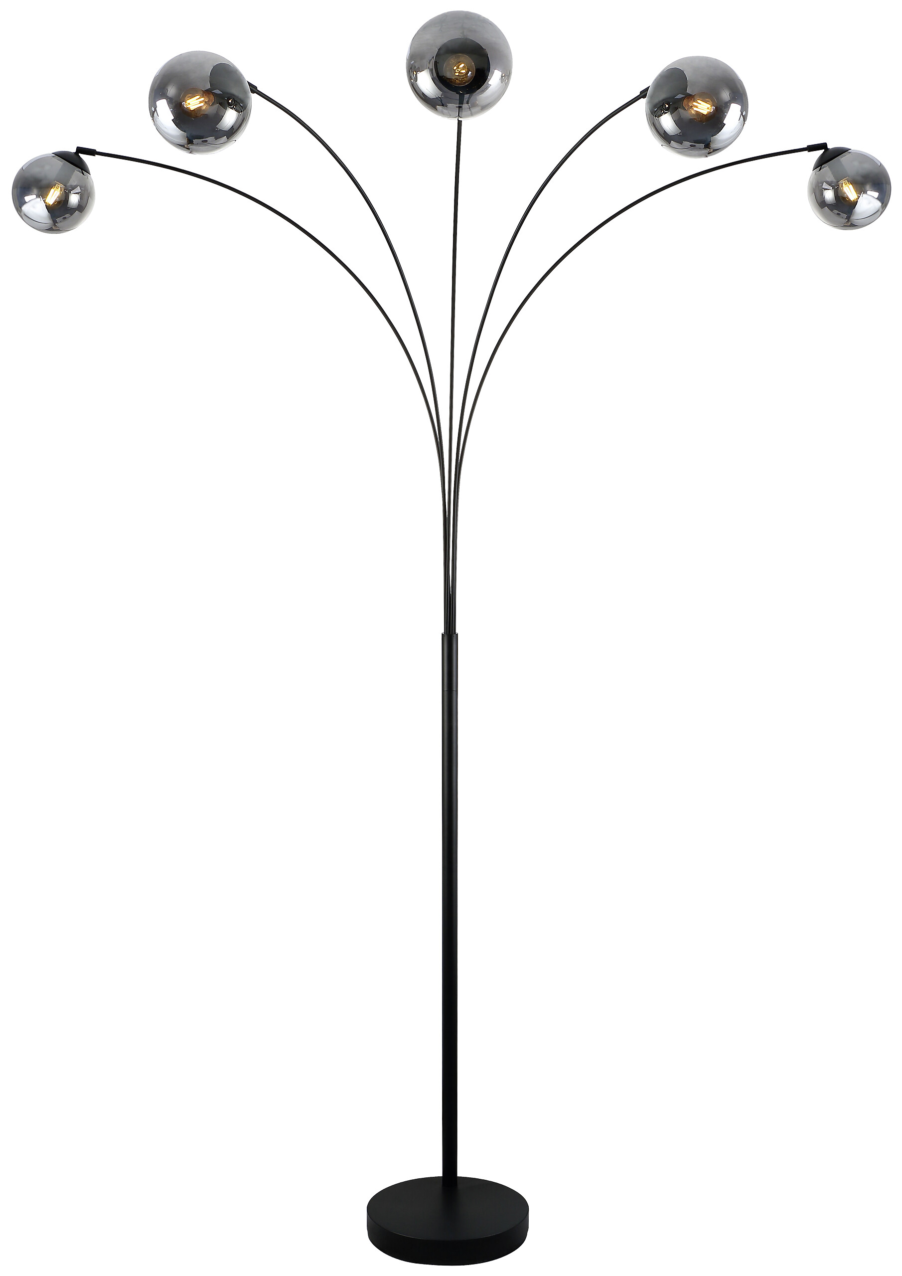 POCOline Stehleuchte Akali schwarz Metall B/H: ca. 170x210 cm E14 5 Brennstellen POCOline Stehleuchte Akali schwarz Metall B/H: ca. 170x210 cm E14 5 Brennstellen