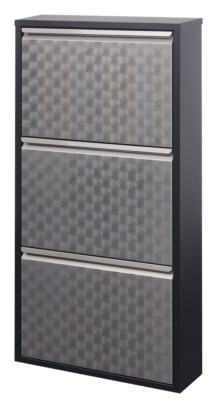 Schuhkipper Clip silber lackiert Optik anthrazit B/H/T: ca. 50x105x13,5 cm