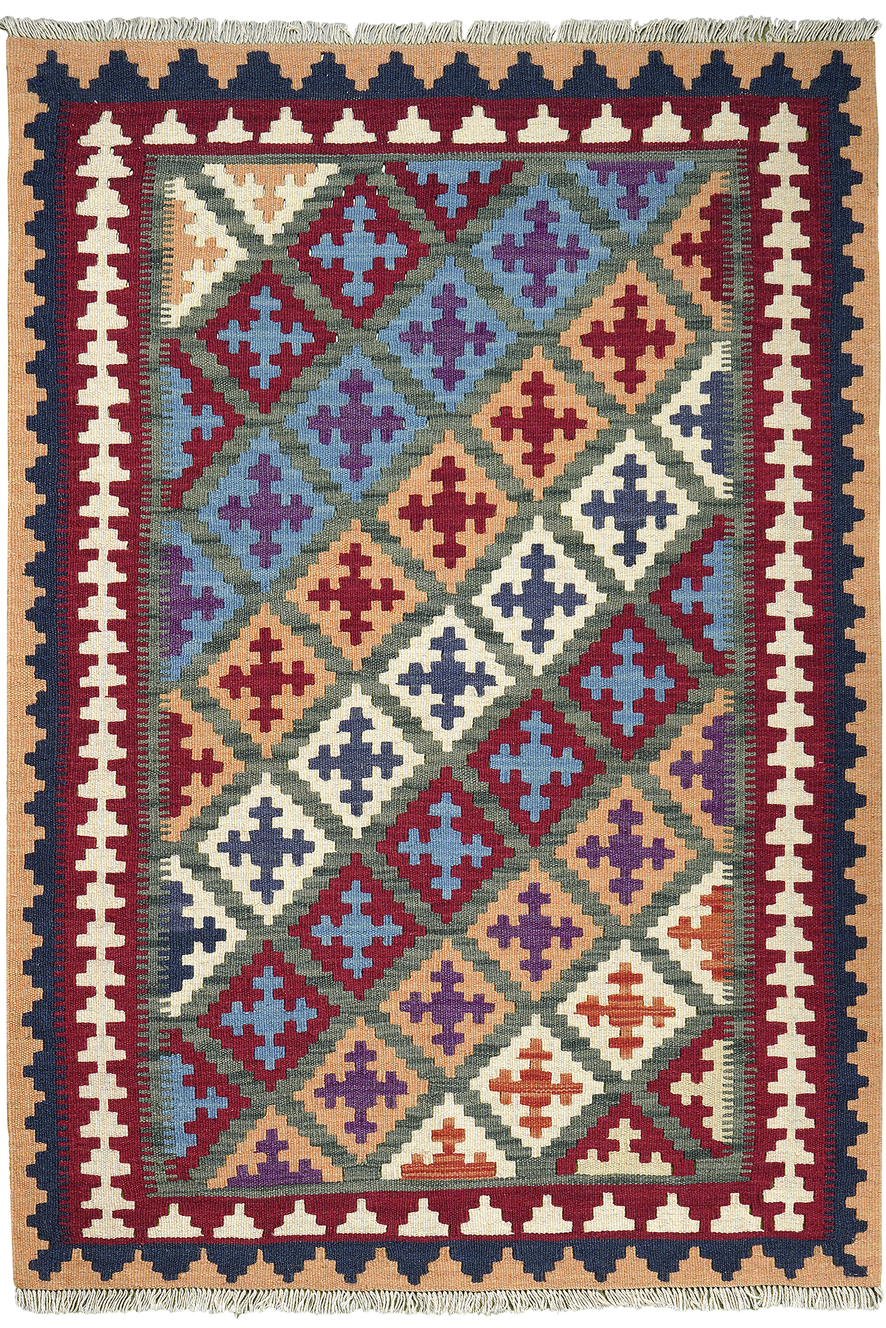 PersaTepp Teppich Kelim Gashgai grün B/H/L: ca. 104x1x150 cm