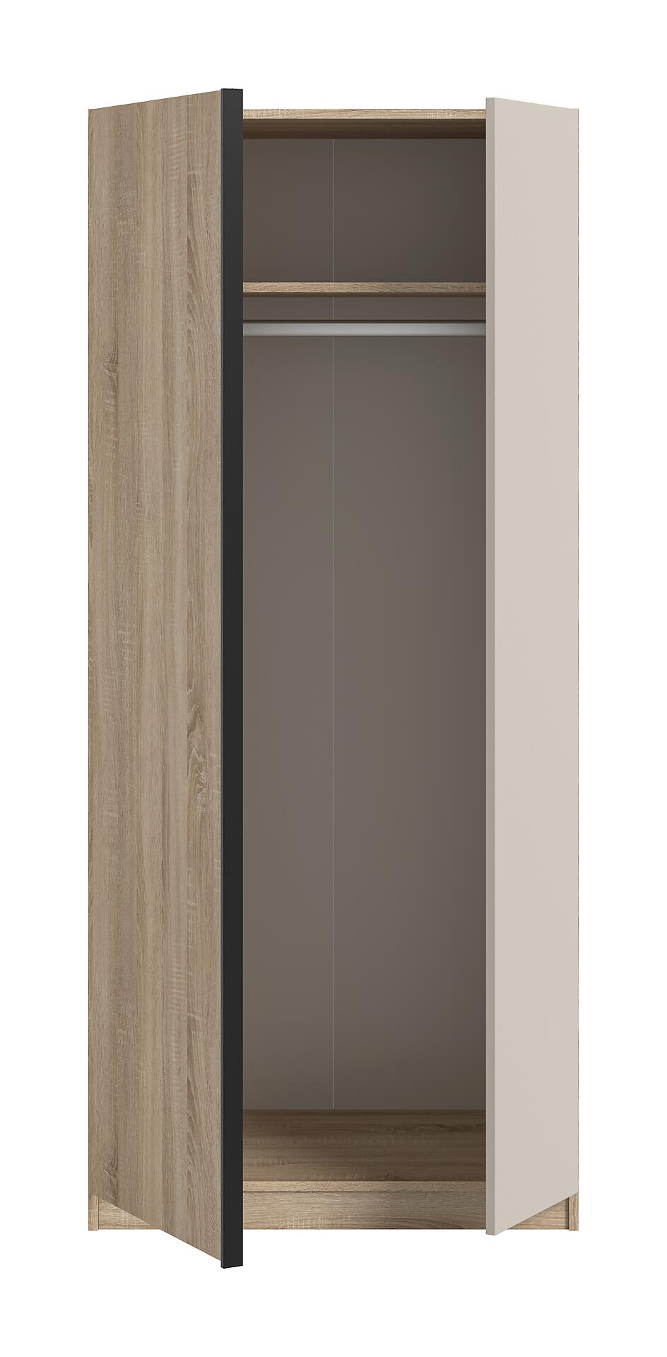 Kleiderschrank OAKLAND Eiche Sonoma Nachbildung Cashmere B/H/T: ca. 80x183x53 cm