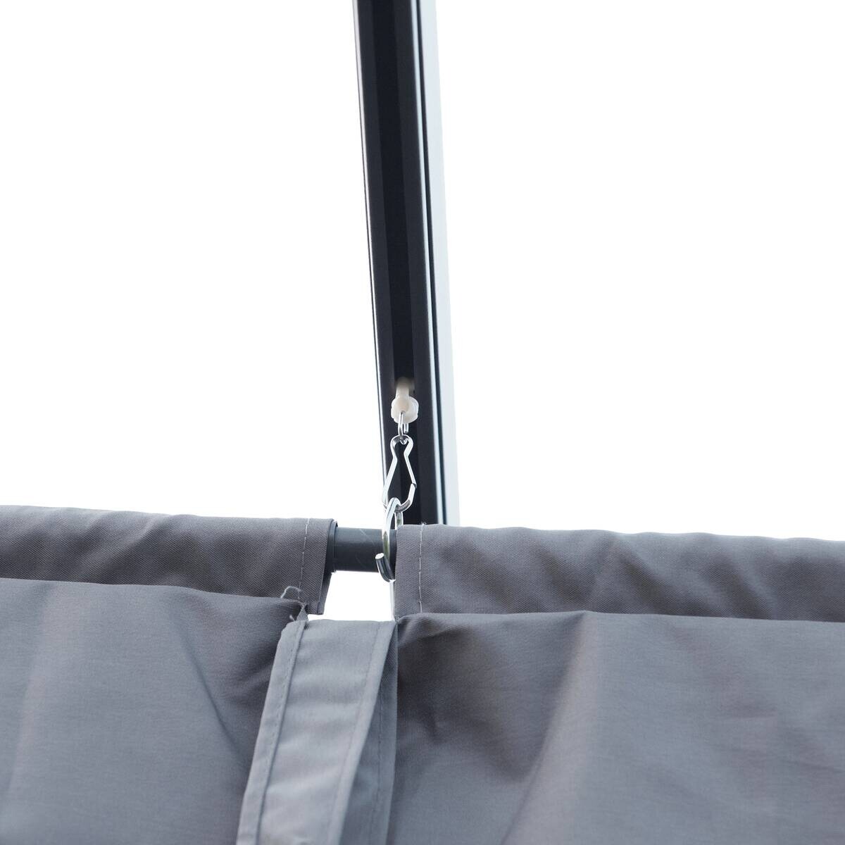 Outsunny Pergola dunkelgrau Stahl B/H/L: ca. 300x222x400 cm