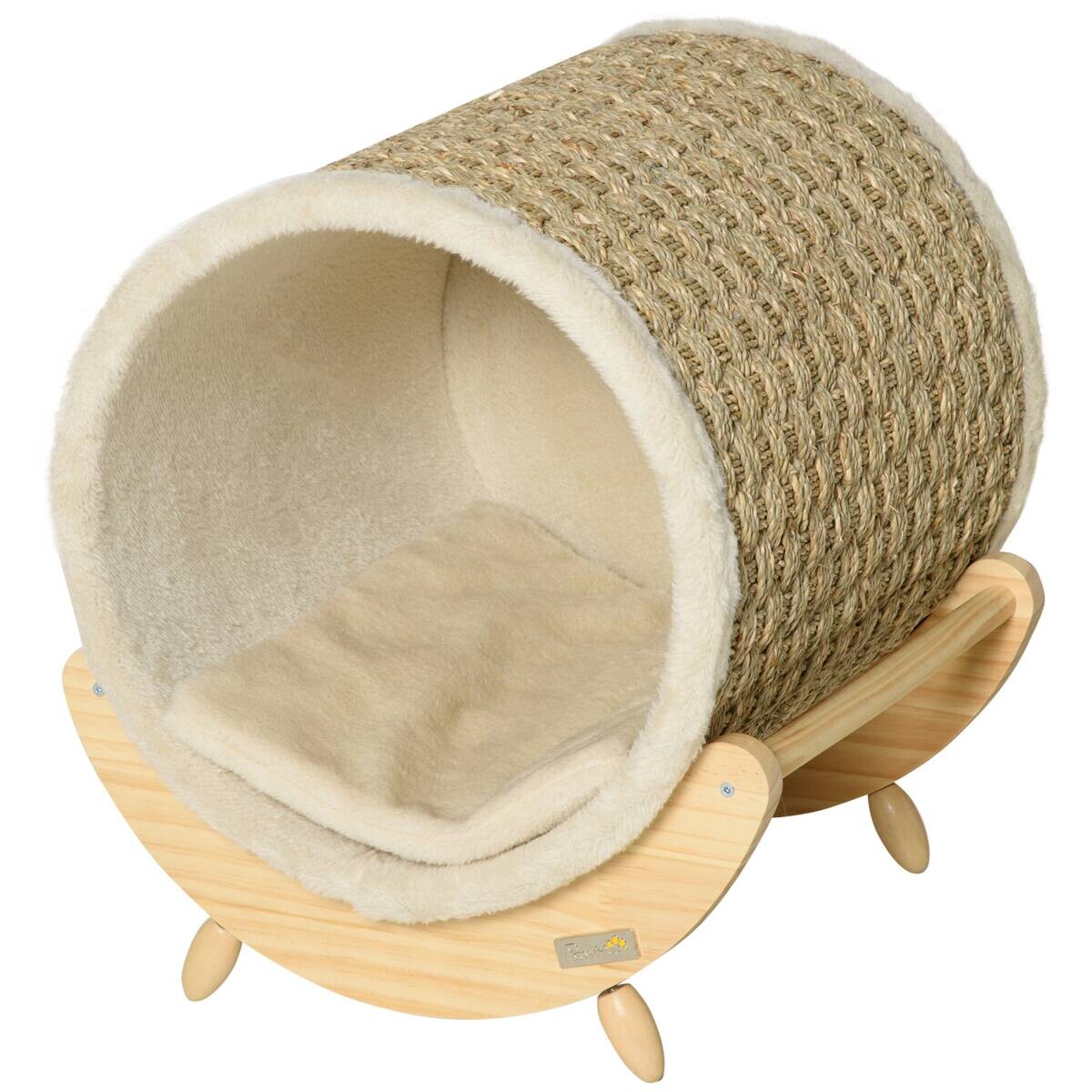 PawHut Katzen-Zubehör beige Kiefer B/H/L: ca. 38x41x43 cm