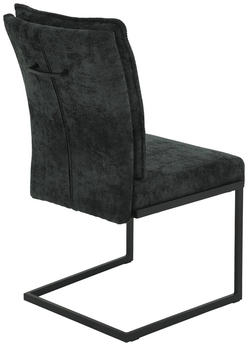 Schwingstuhl Olivia, 2er-Set anthrazit Microfaser Webstoff B/H/T: ca. 52x98x66 cm