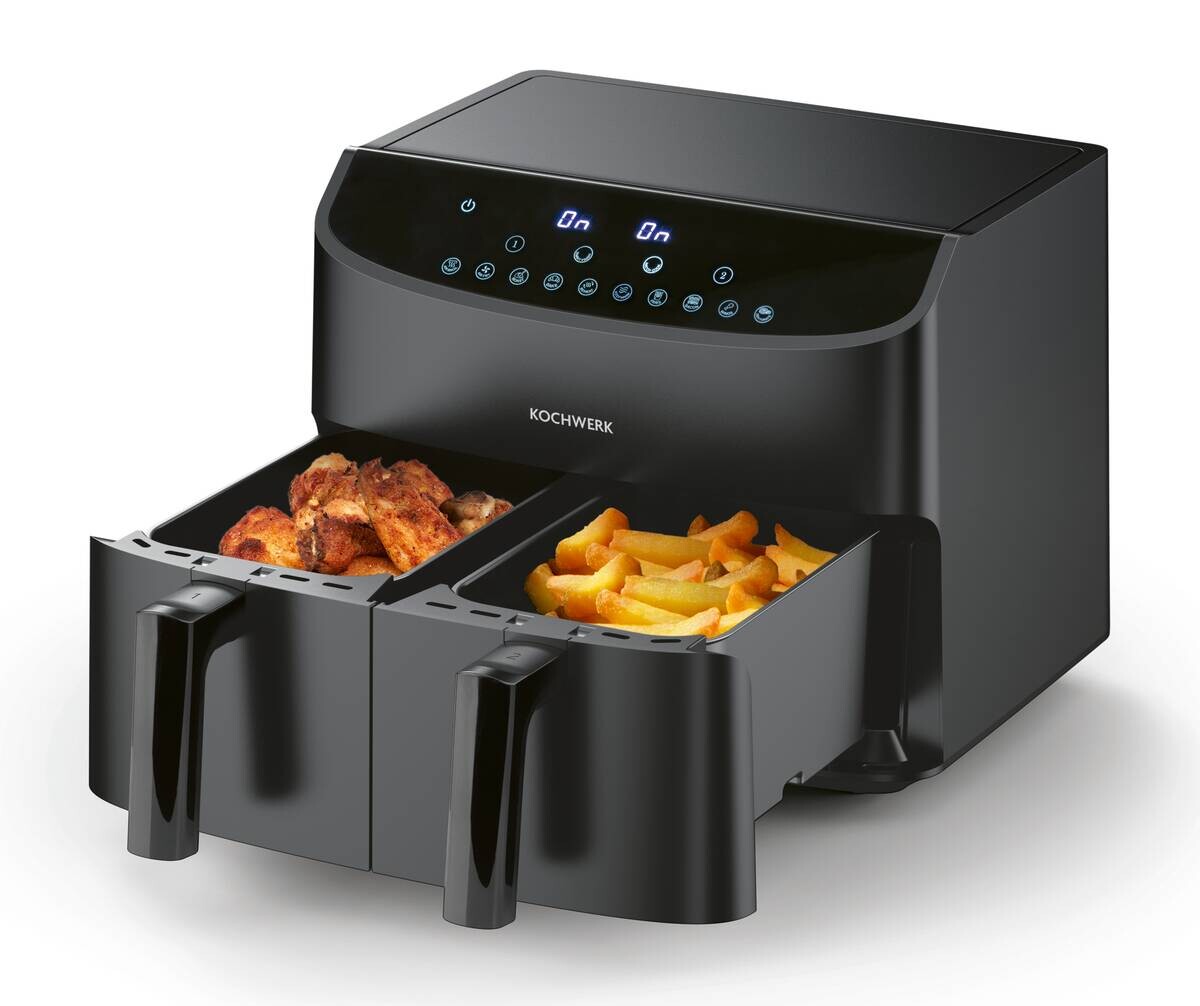 Kochwerk Heißluftfritteuse schwarz Metall B/H/L: ca. 36x31x39 cm ca. 3,5 l