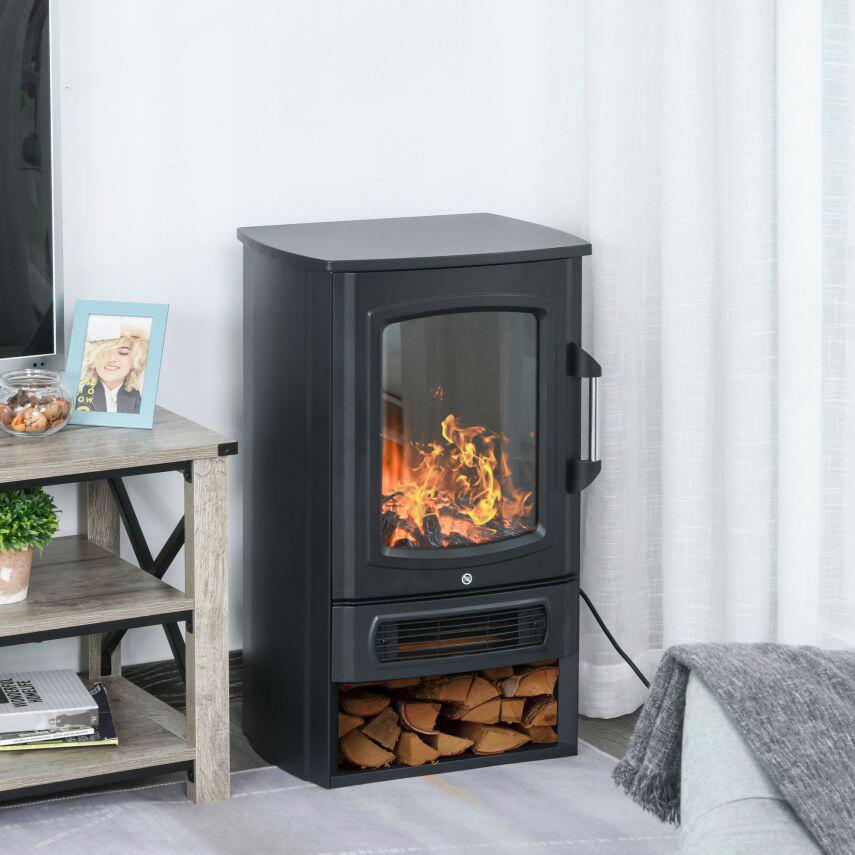 HOMCOM Elektrokamin 820-178 schwarz B/H/T: ca. 44,5x74x32,1 cm