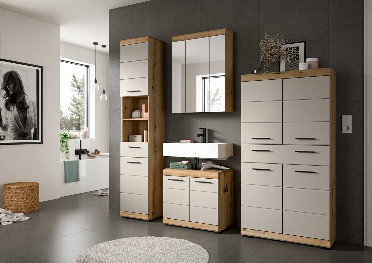 Midischrank Scout Evoke Oak Nachbildung Kaschmirgrau Nachbildung B/H/T: ca. 74x141x31 cm