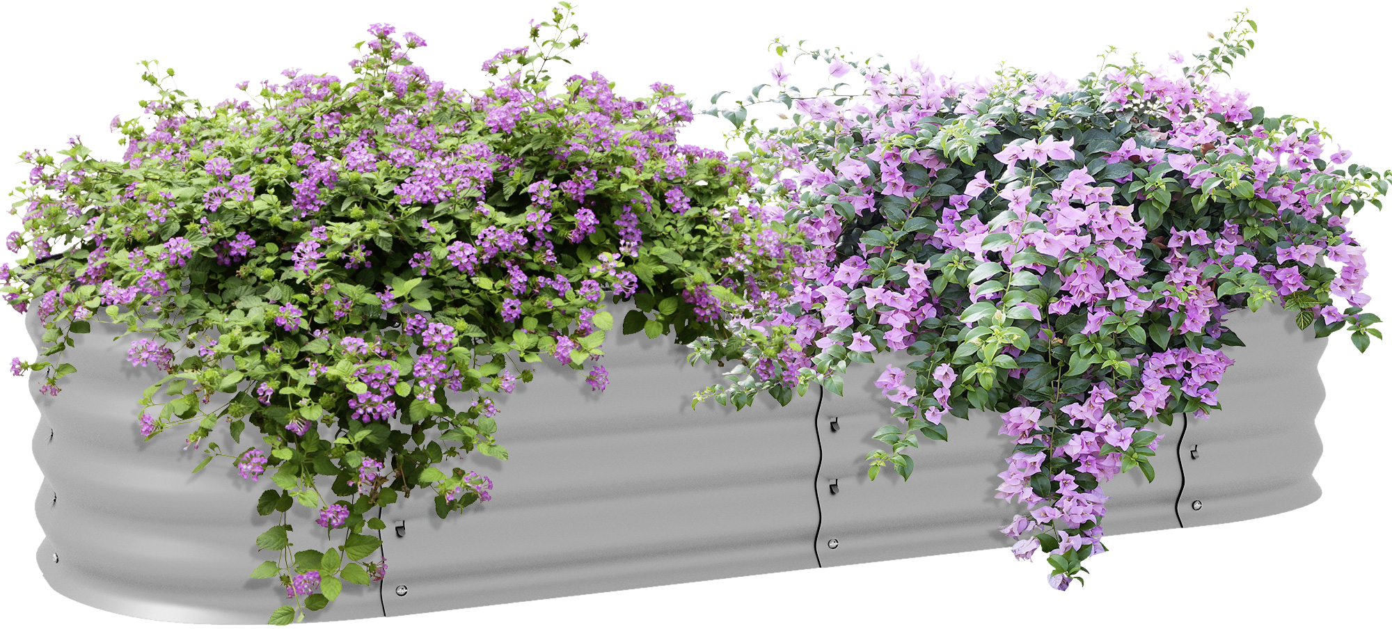 Outsunny Hochbeet silber Metall B/H/L: ca. 62x30x150 cm