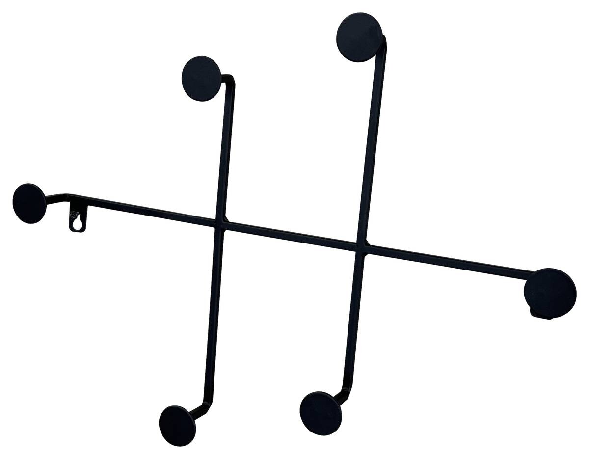 Wandgarderobe Ella schwarz B/H/T: ca. 41x31x5 cm Wandgarderobe Ella schwarz B/H/T: ca. 41x31x5 cm