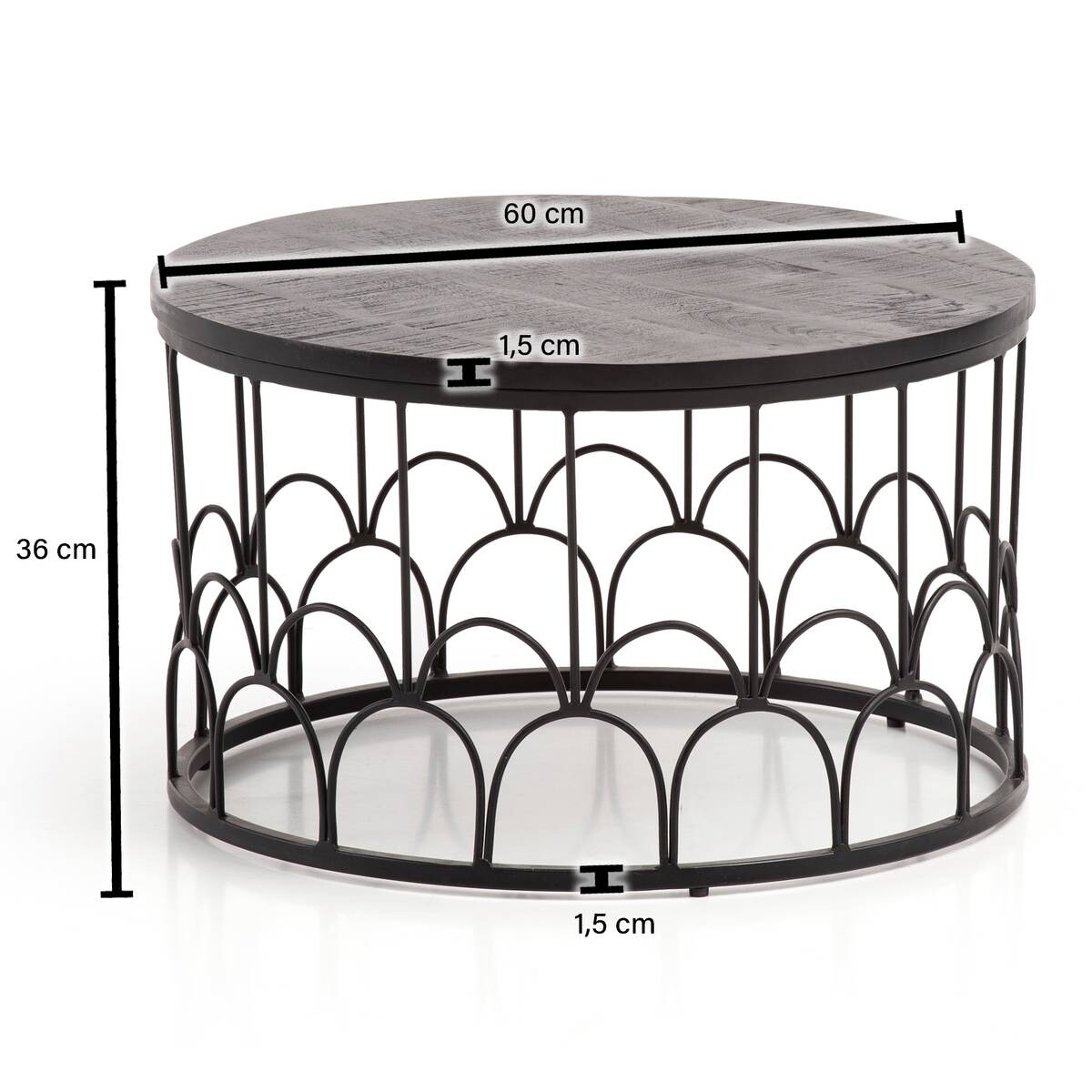 Wohnling Couchtisch B/H/T: ca. 60x36x60 cm