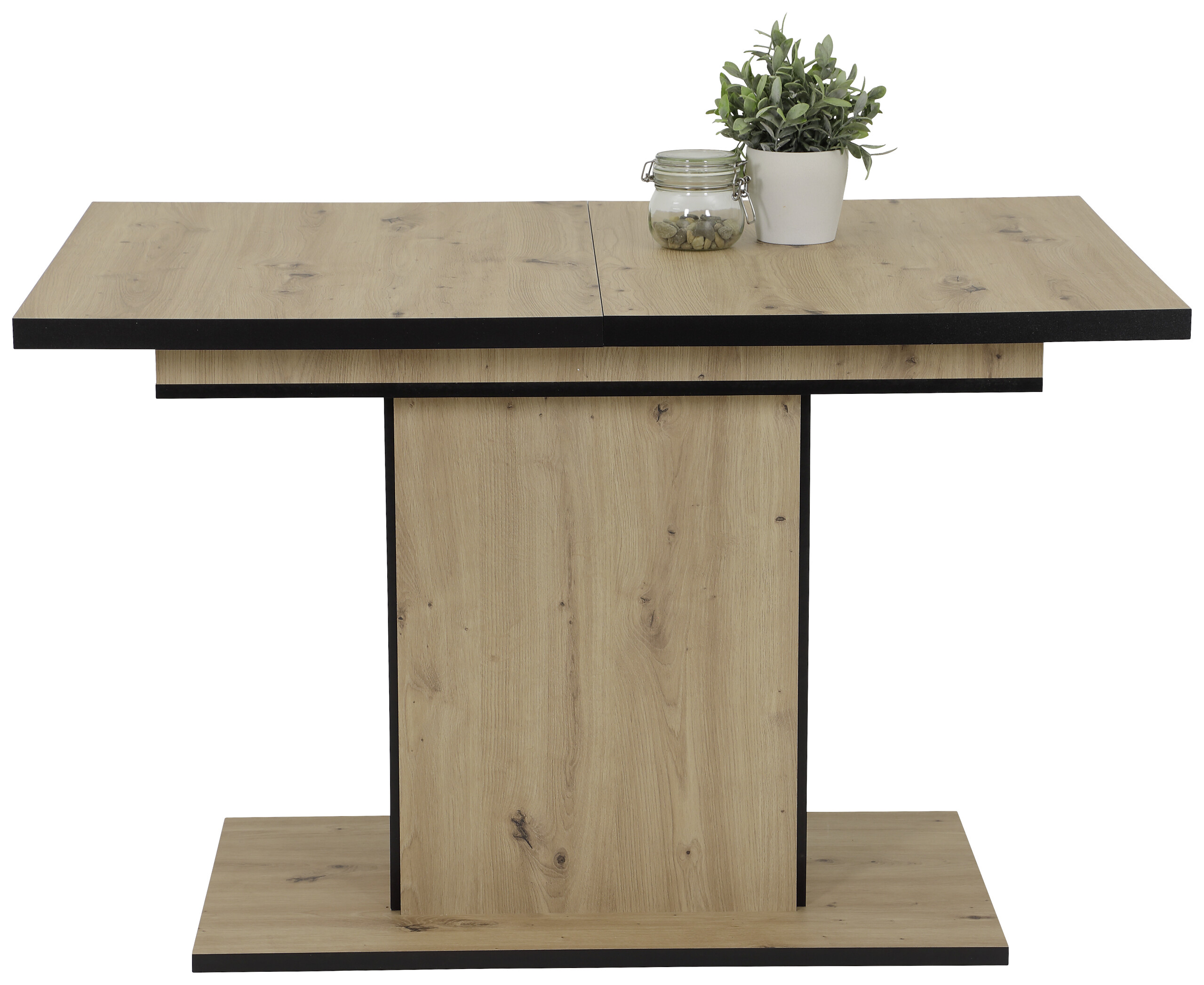 Essgruppe Luise I Eiche anthrazit Microfaser B/H/T: ca. 160x76x80 cm