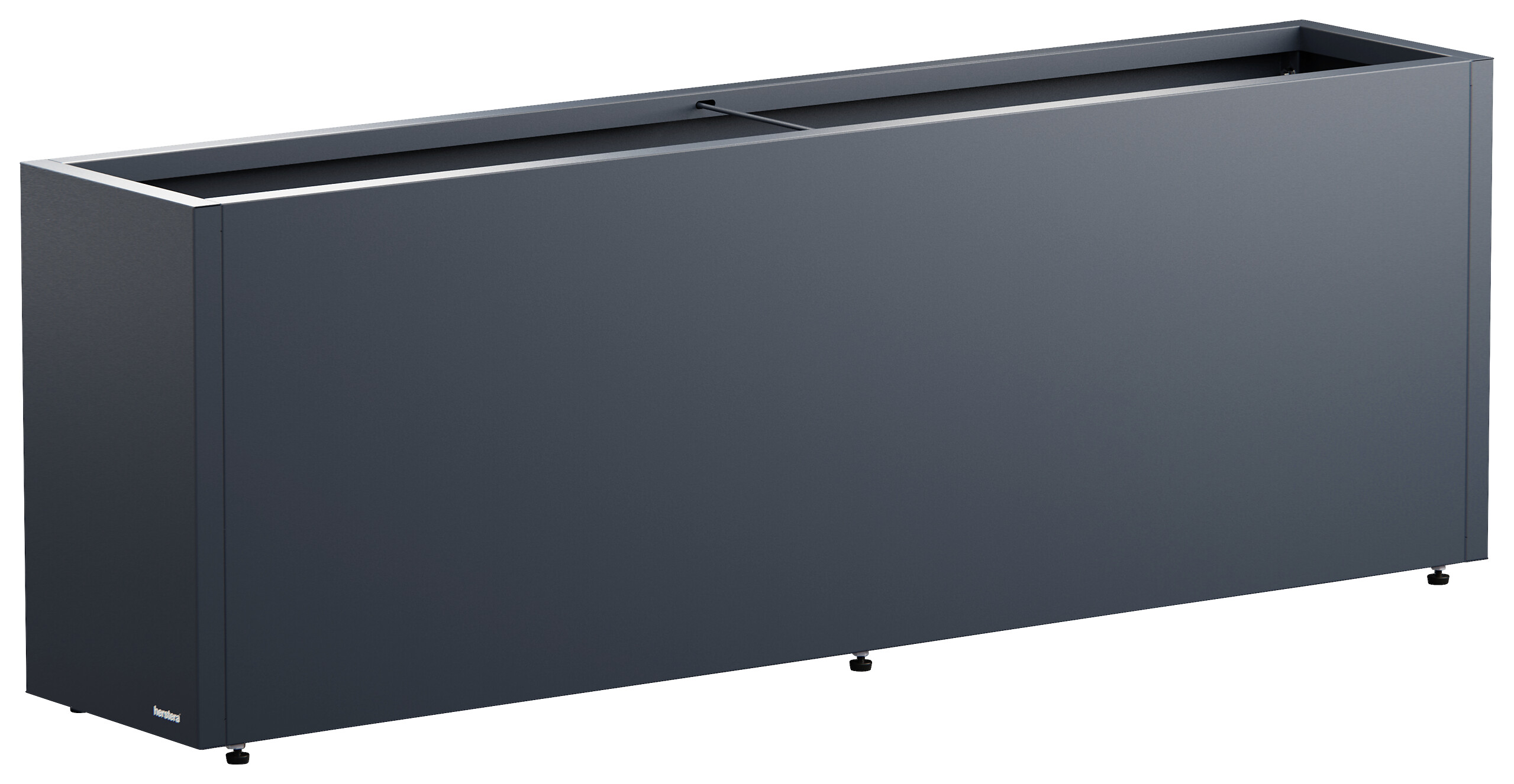 Herstera Garden Pflanzkübel Cube anthrazit Metall B/H/L: ca. 150x50x30 cm