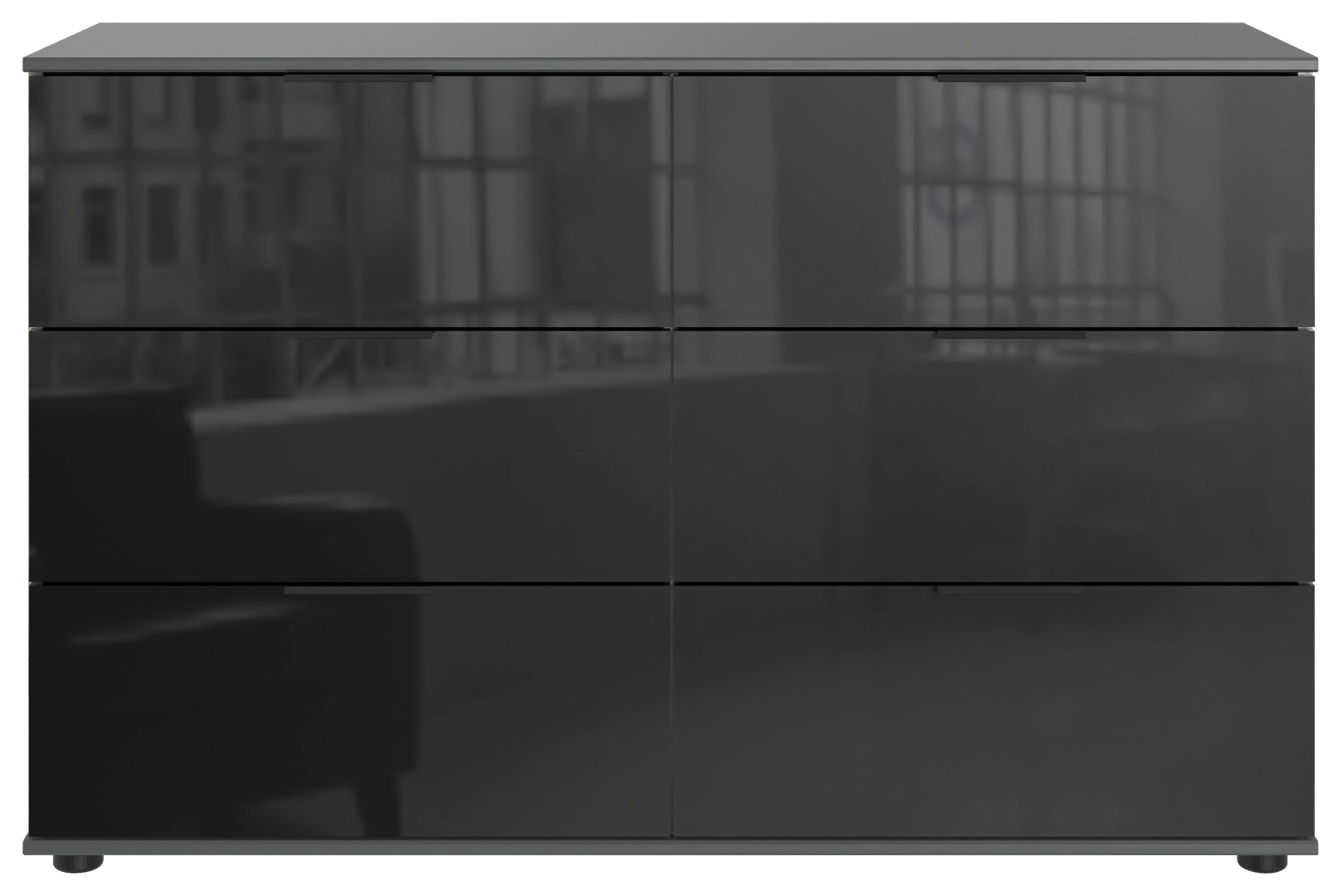 Schubkastenkommode Saigon Graphit B/H/T: ca. 130x83x41 cm