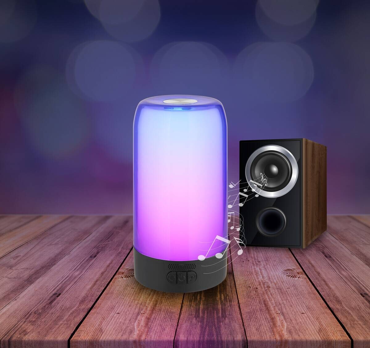 GLOBO LED-Tischleuchte silber schwarz Kunststoff Aluminium H/D: ca. 18,8x10 cm