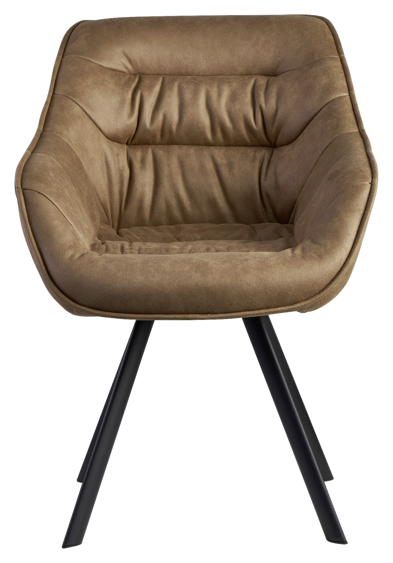 Stuhl braun Stoff B/H/T: ca. 60x85x64 cm