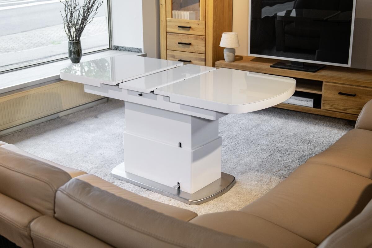 Couchtisch Levi weiß MDF B/H/T: ca. 135x50x75 cm