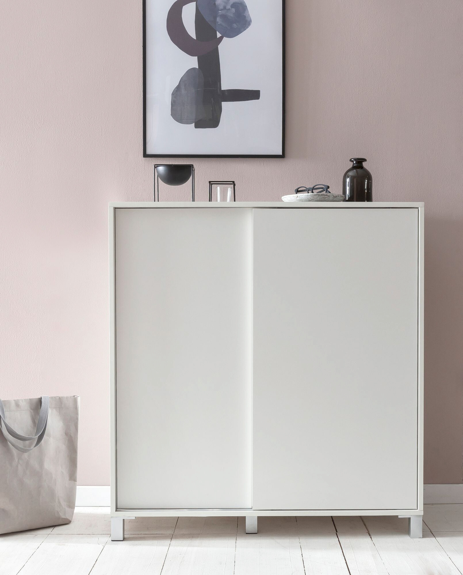 Schuhschrank weiß B/H/T: ca. 100x108x37,5 cm