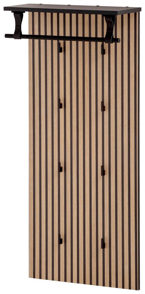 Wandpaneel Hank schwarz matt B/H/T: ca. 50x110,6x20,9 cm