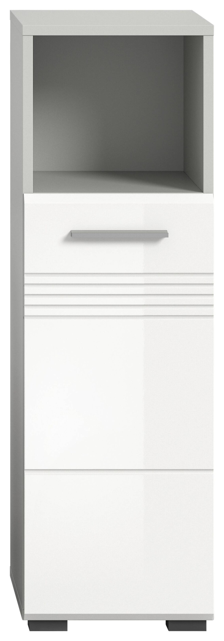 Schrank Copa hellgrau weiß Hochglanz B/H/T: ca. 30x95x30 cm