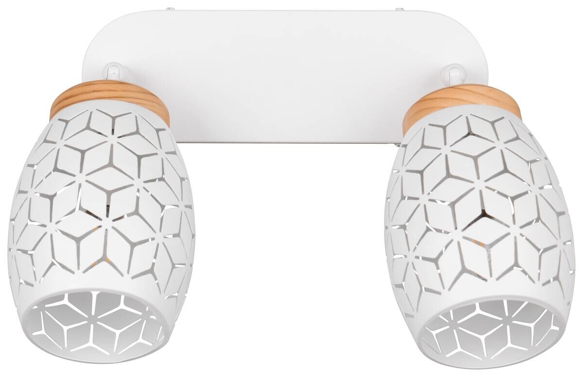 Reality Leuchten Spots Bidar weiß Metall B/H/L: ca. 28x27x12 cm E14 2 Brennstellen