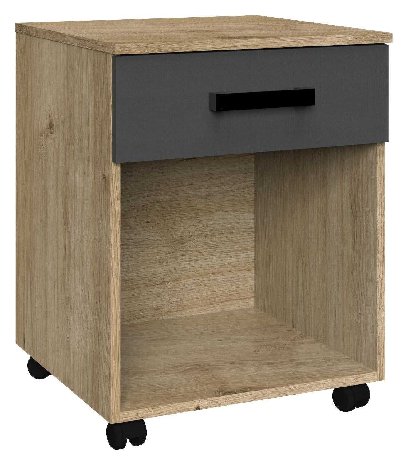 Rollcontainer Liverpool Plankeneiche Nachbildung B/H/T: ca. 46x58x40 cm