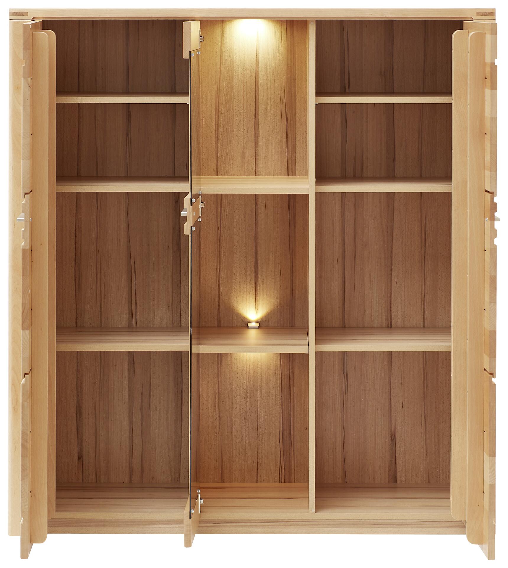 Highboard Nature One buche Nachbildung buche B/H/T: ca. 127x137x40 cm