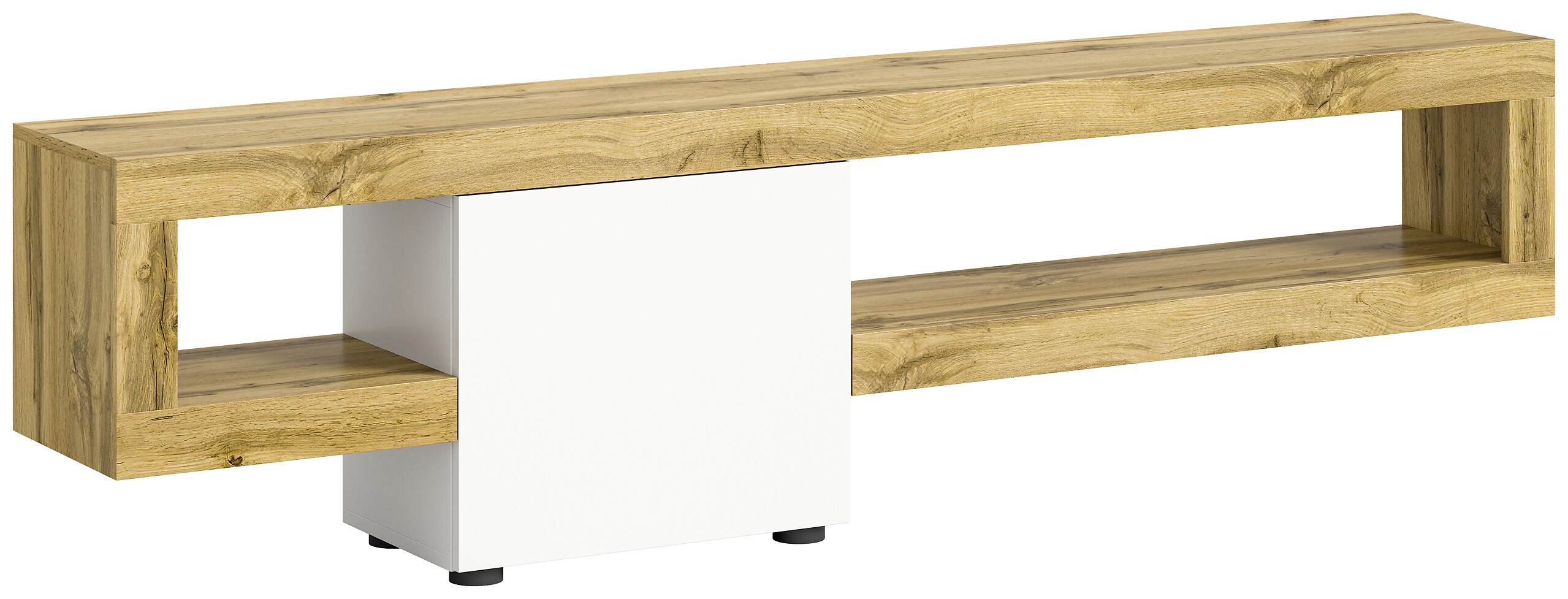 Lowboard Samba weiß Eiche Wotan Nachbildung B/H/T: ca. 190x51x30 cm