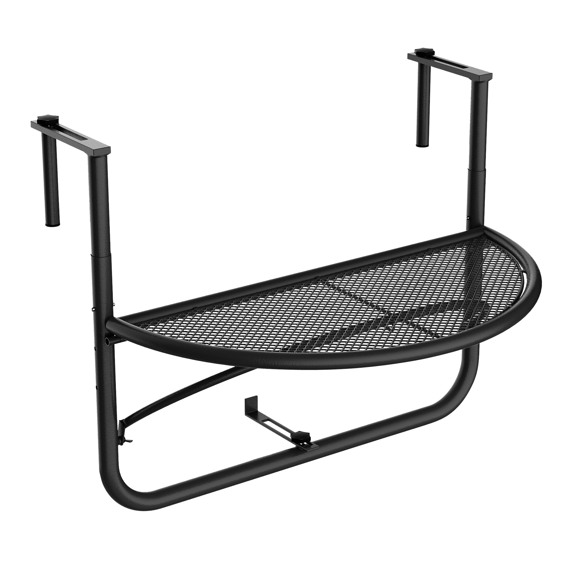 Outsunny Balkonhängetisch schwarz Metall B/H/L: ca. 45x50x60 cm