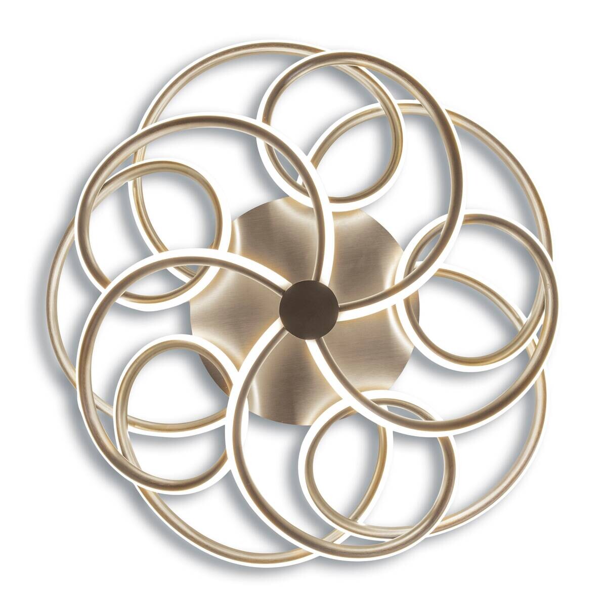 Näve Leuchten Deckenleuchte 1386850 stahlfarbig Kunststoff Metall B/H/T: ca. 57x20x57 cm null 5 Brennstellen