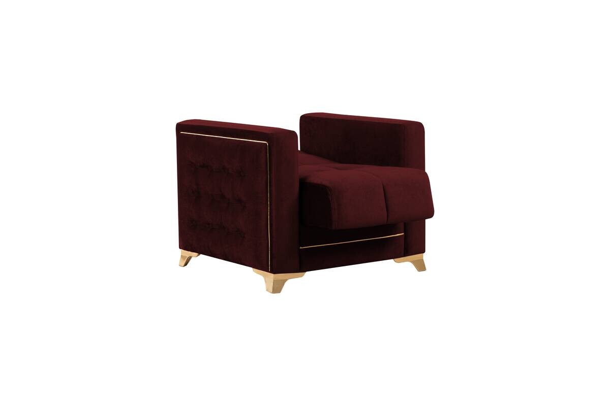 Sofa 3-2-1 Cavana bordeaux Microfaser