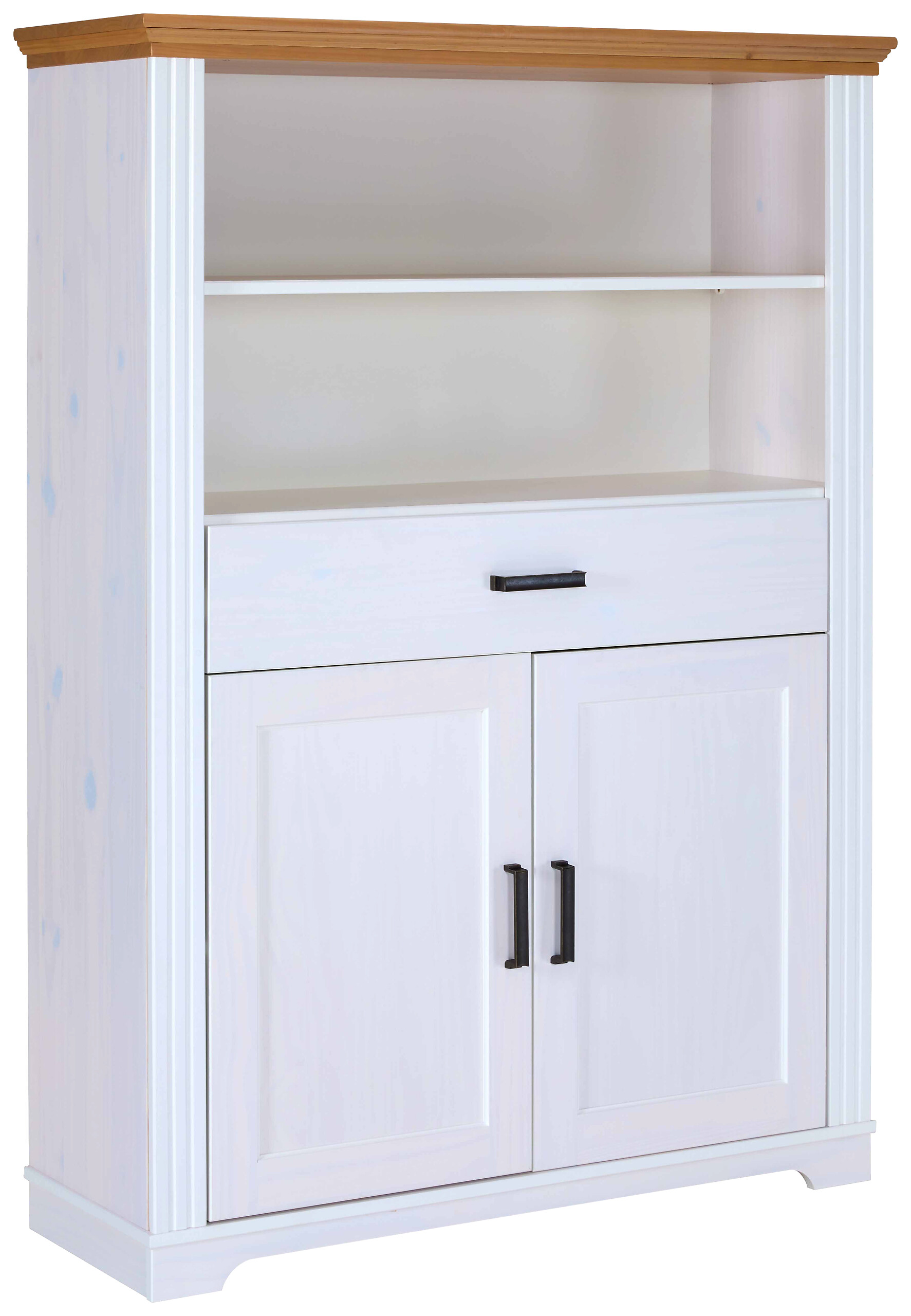 Vitrine Maluno weiß lackiert Holz B/H/L: ca. 41x163x117,2 cm