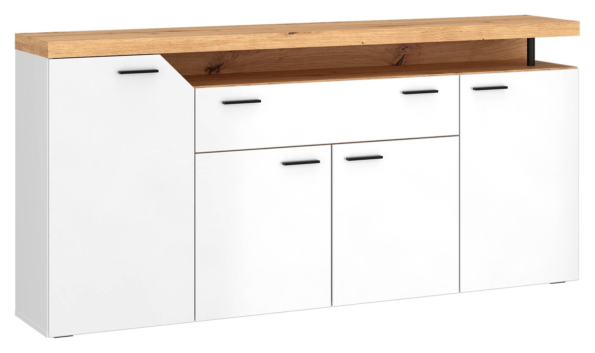 Sideboard Nico weiß Eiche Artisan Nachbildung B/H/T: ca. 184x91x40 cm Sideboard Nico weiß Eiche Artisan Nachbildung B/H/T: ca. 184x91x40 cm