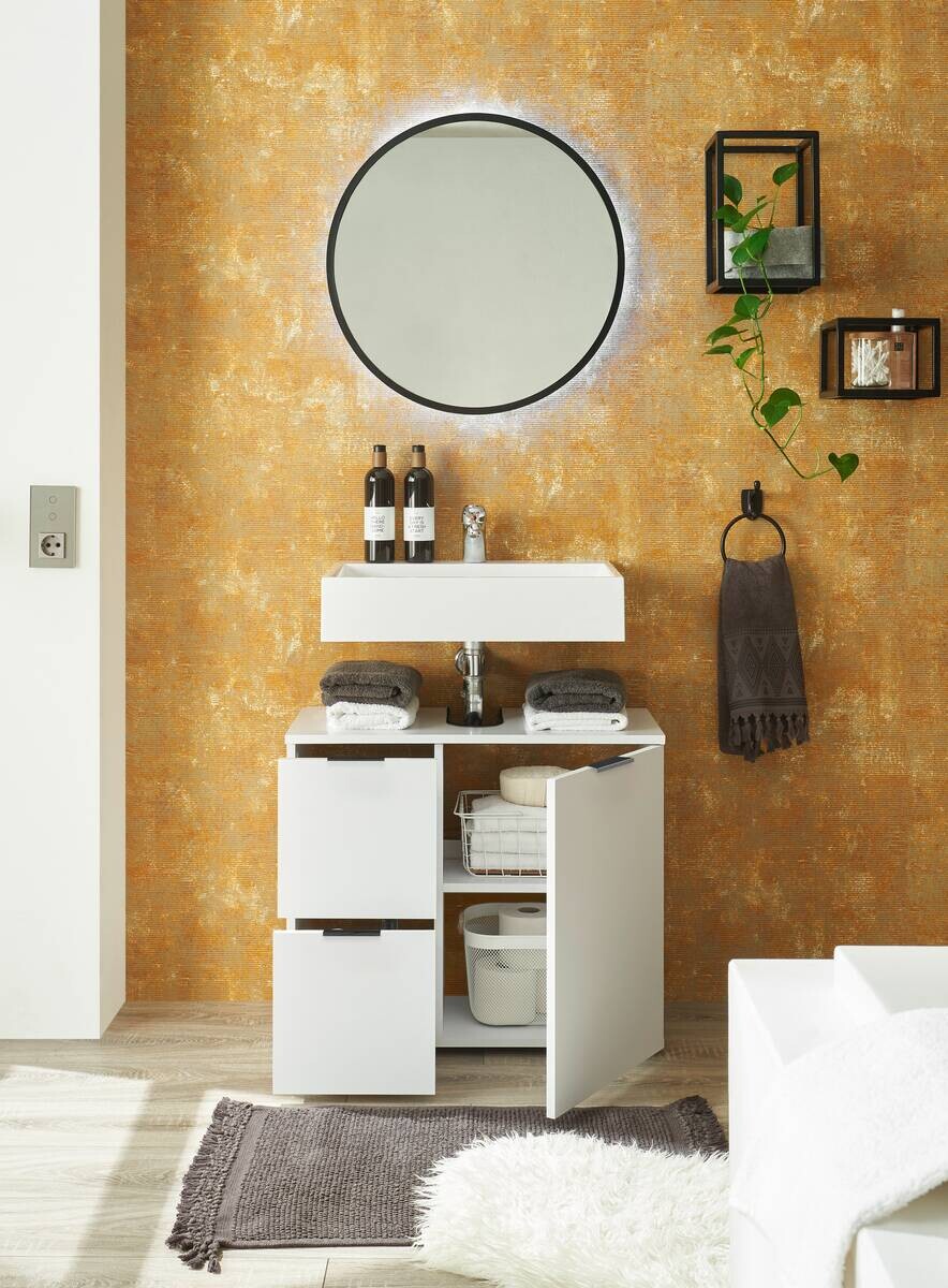 Waschbeckenunterschrank Porto weiß B/H/T: ca. 70x60x35 cm