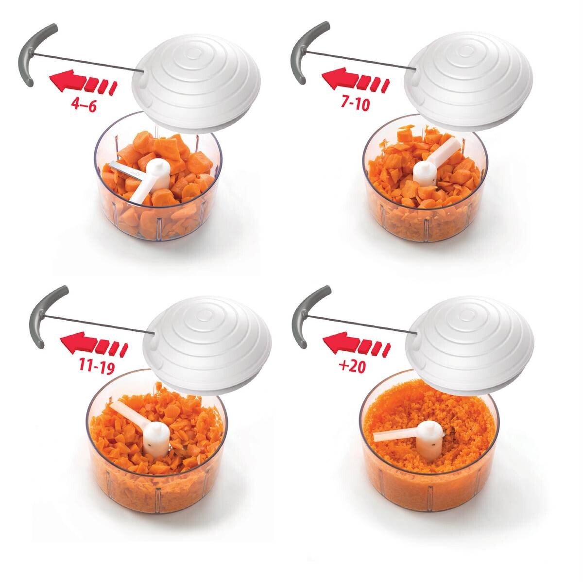 Metaltex Zerkleinerer weiß transparent Kunststoff B/H/T: ca. 13,8x11,4x13,3 cm