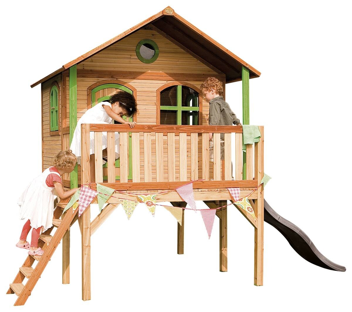 AXI Spielhaus Sophie grün B/H/L: ca. 380x274x212 cm