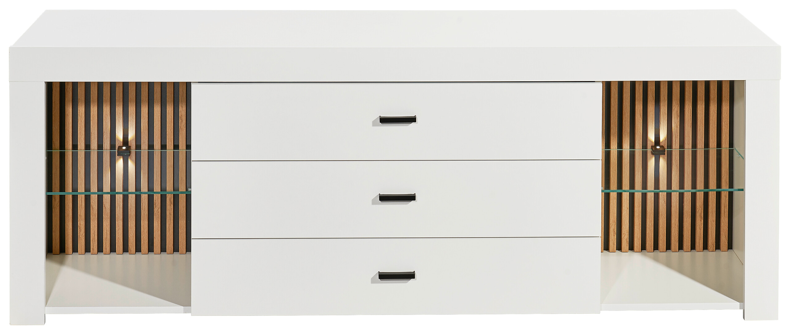 TV-Lowboard Rosalie weiß Eiche Evoke Coast Nachbildung B/H/T: ca. 179x67x44 cm