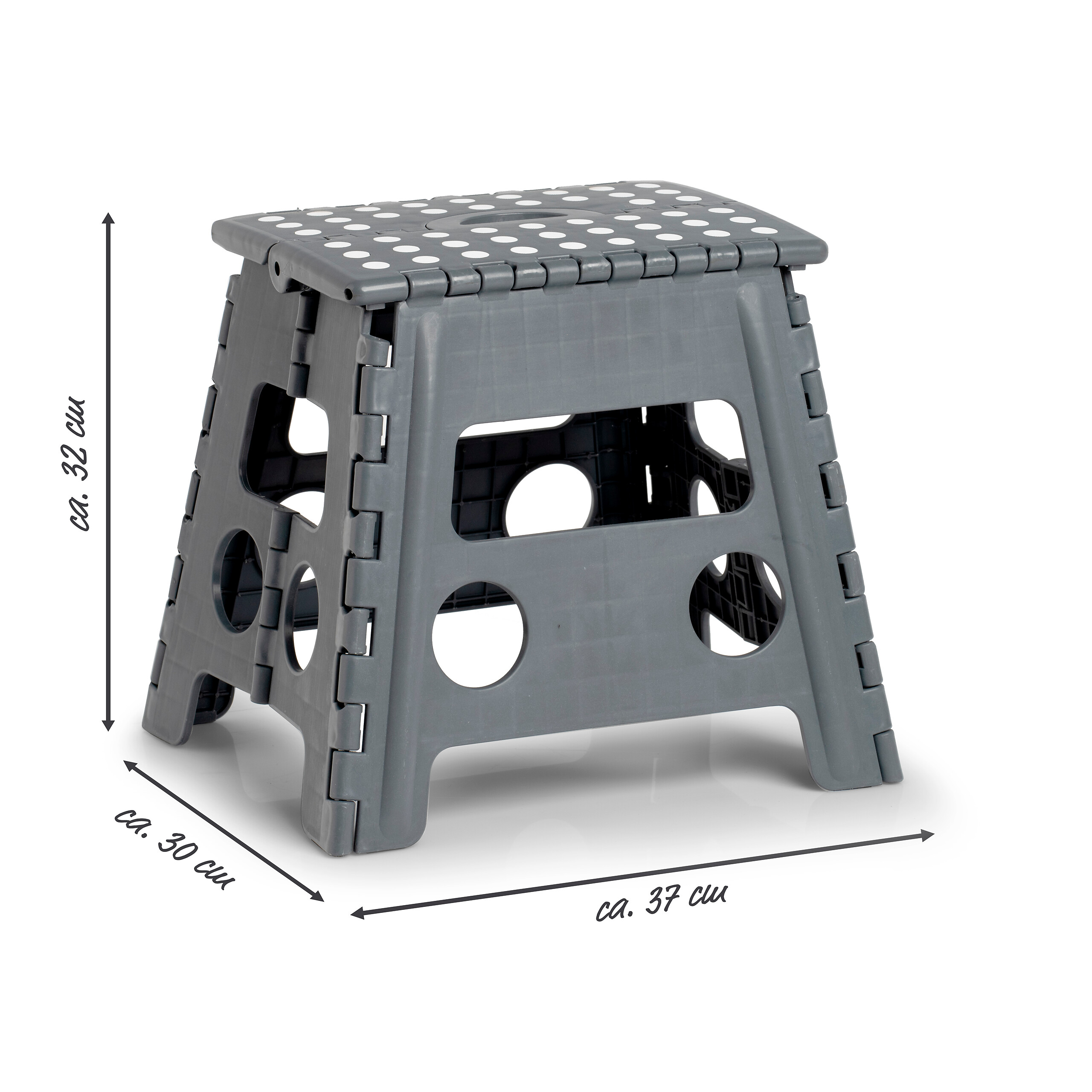 Zeller Klapphocker anthrazit B/H/L: ca. 30x32x37 cm