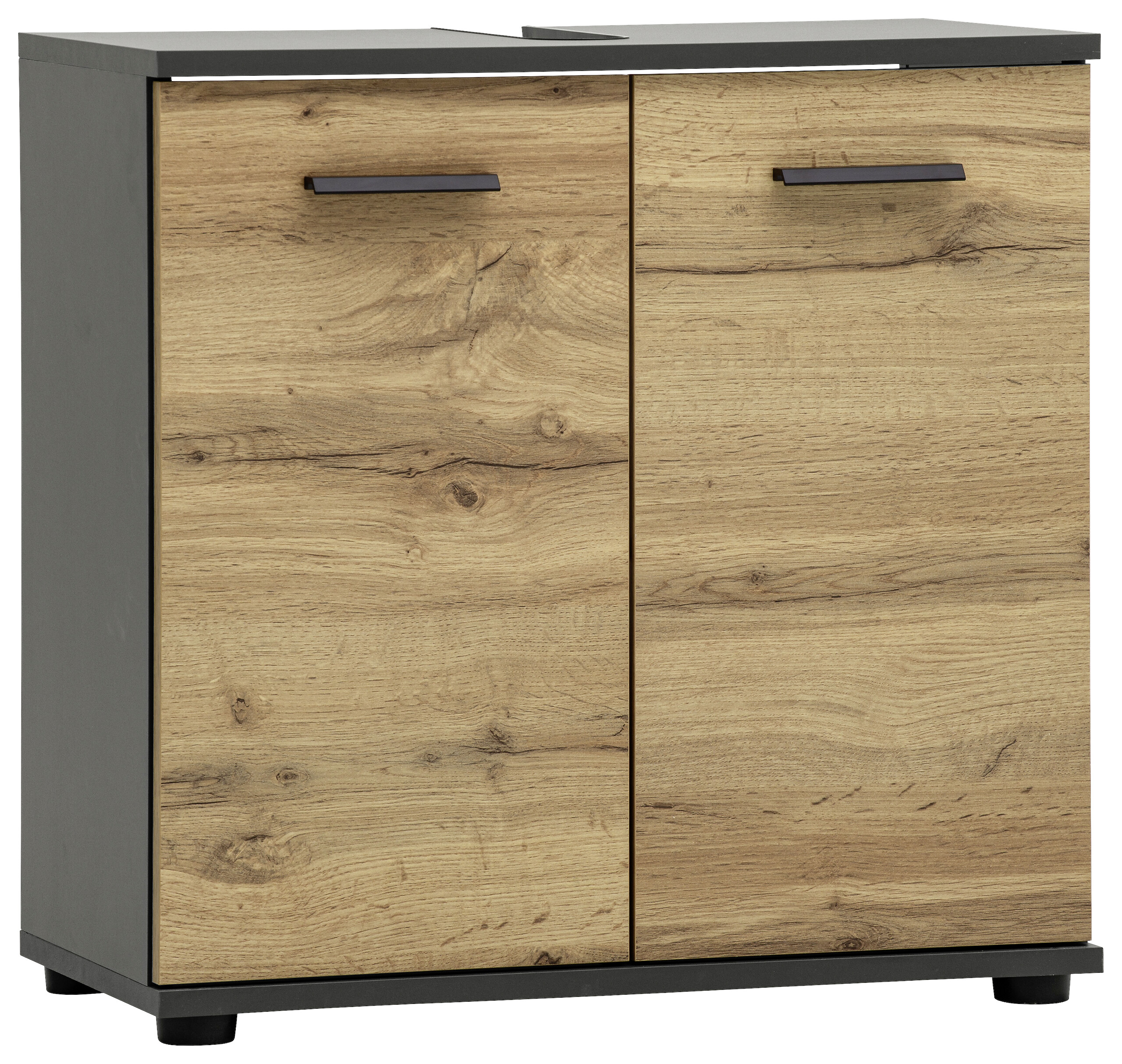 Waschbeckenunterschrank Lanos Eiche Nachbildung anthrazit B/H/T: ca. 60x60x33 cm Waschbeckenunterschrank Lanos Eiche Nachbildung anthrazit B/H/T: ca. 60x60x33 cm