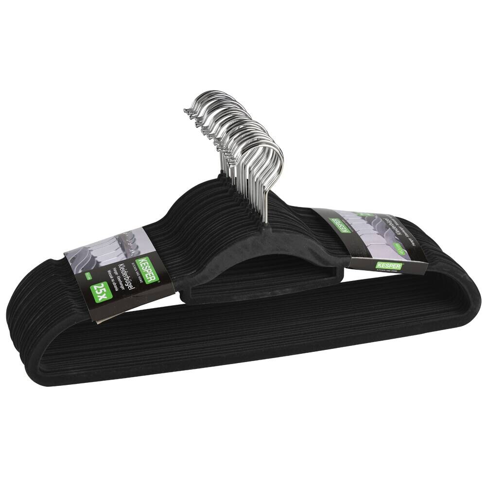 Kesper Kleiderbügel 25tlg. grau Kunststoff