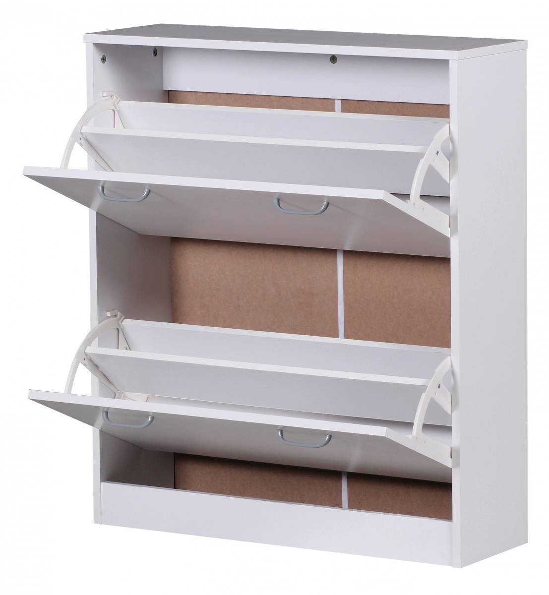 Schuhschrank weiß grau B/H/T: ca. 75x87x24 cm