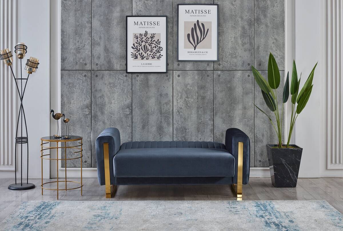 Sofa anthrazit Microfaser B/H/T: ca. 167x86x87 cm