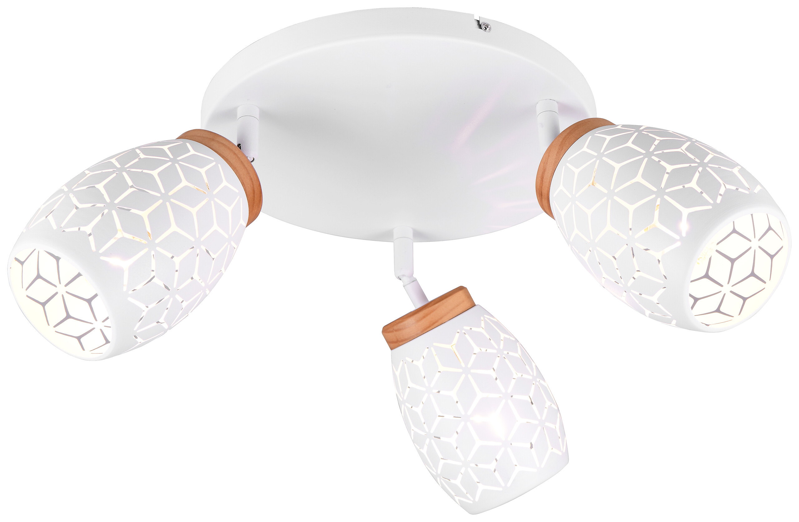 Reality Leuchten Spots Bidar weiß Metall D: ca. 27 cm E14 3 Brennstellen