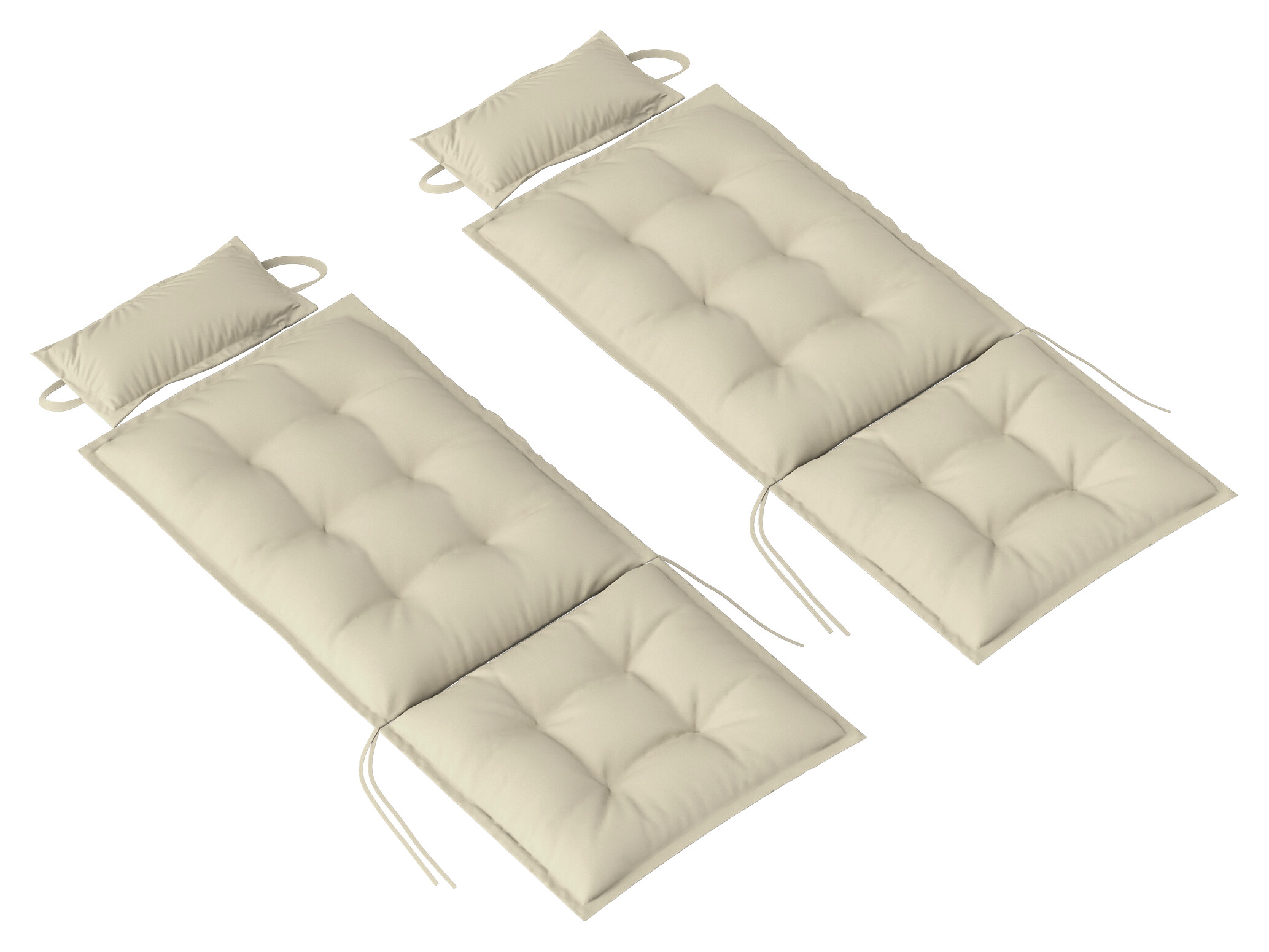 Outsunny Liegenauflage 2er Set beige Polyester B/H/L: ca. 50x5x116 cm