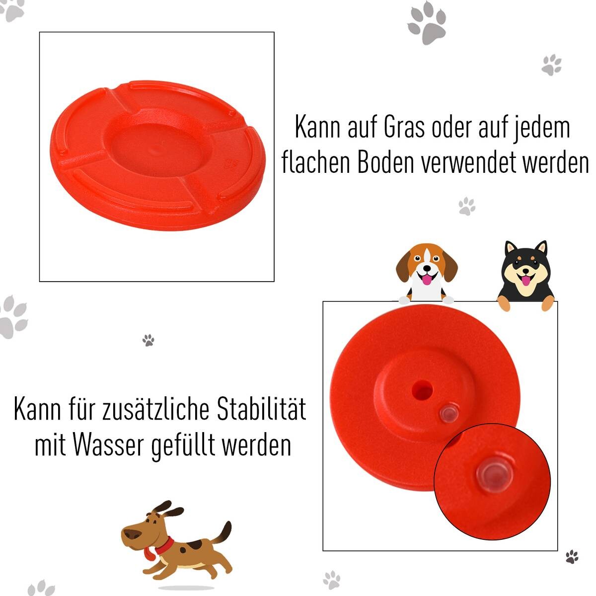 PawHut Agility gelb Kunststoff B/H/L: ca. 128x100x23 cm