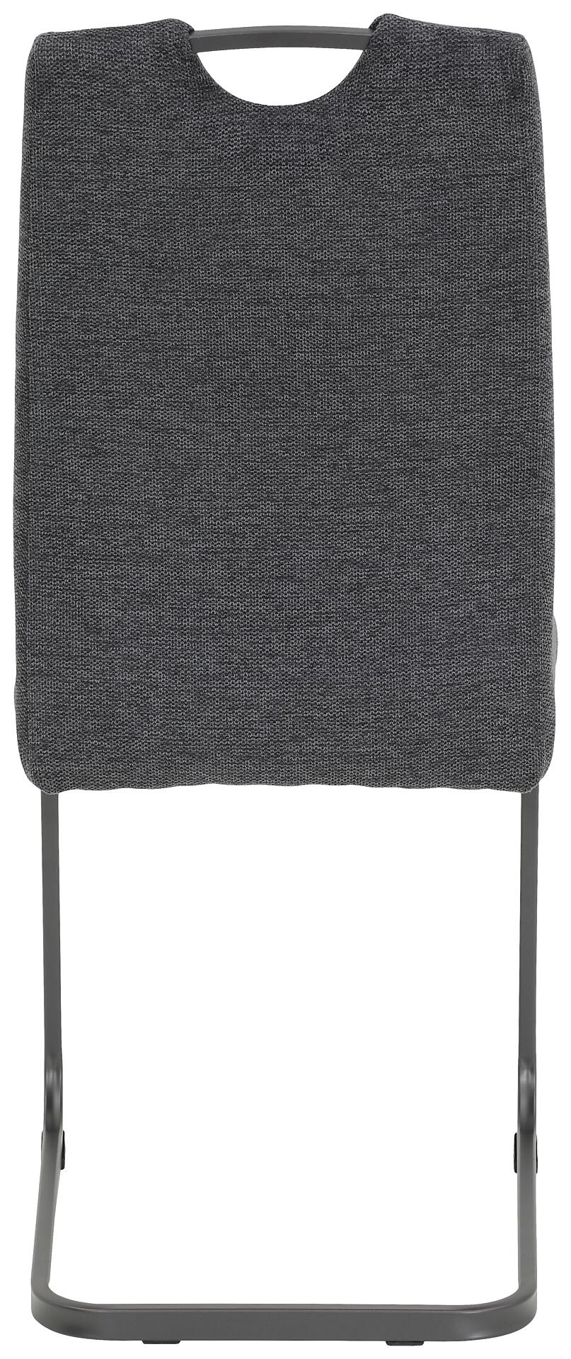 Stuhl 4er Set BRITTA anthrazit grau Microfaser Metall B/H/T: ca. 44x100x59 cm