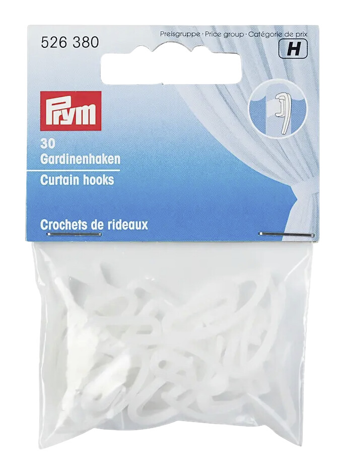 Prym Gardinenhaken weiß 30 Packstücke