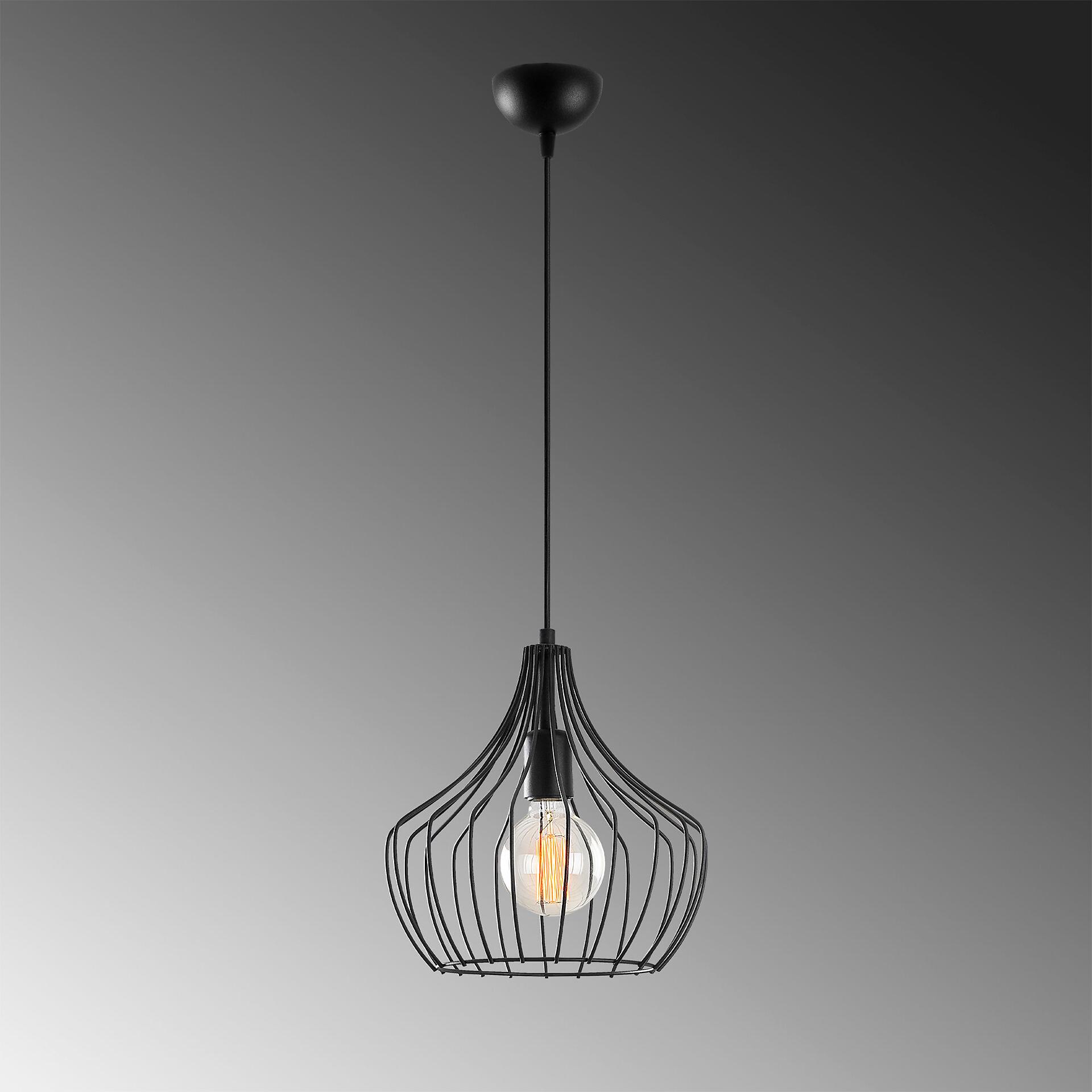 Opviq Pendelleuchte Mezopotamya schwarz B/H/T/L/D: ca. 27x126x27x27x27 cm E27 1 Brennstellen