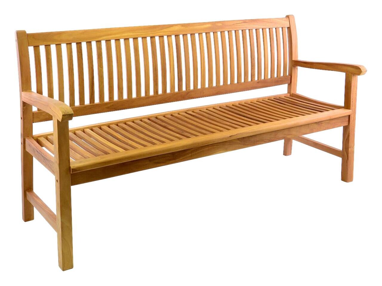 VCM Gartenbank braun Teakholz B/H/L: ca. 60x90x180 cm