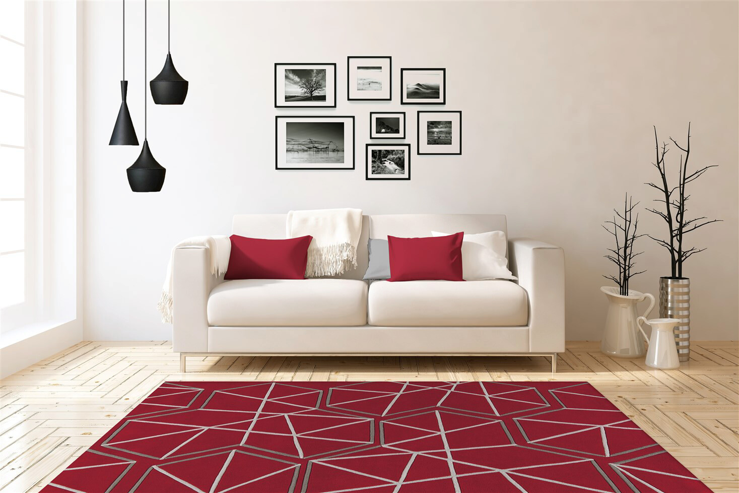 Arte Espina Kurzflorteppich Spirit 3112 rot B/L: ca. 140x200 cm