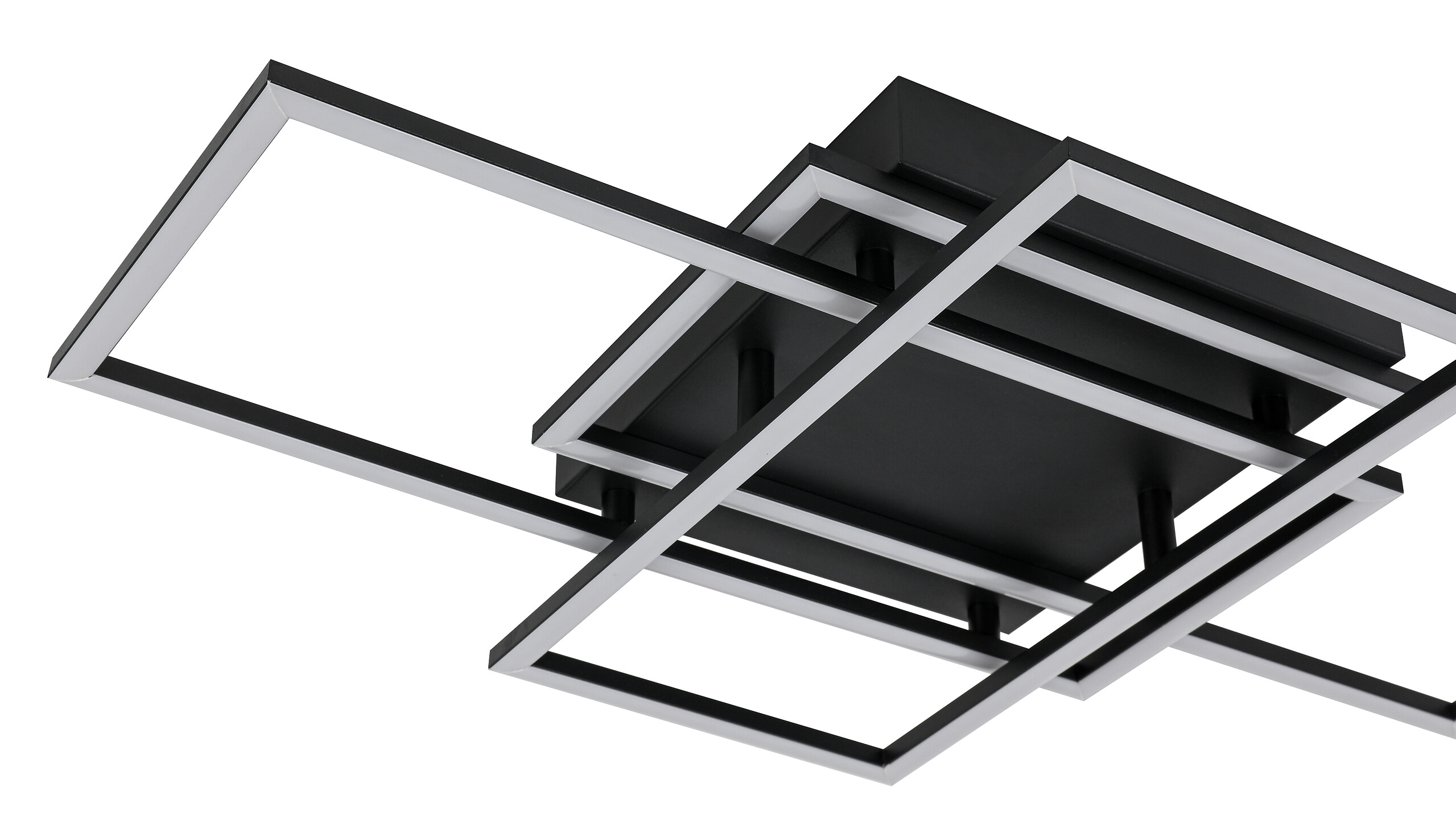 Nolo LED-Deckenleuchte Twin schwarz Metall B/H/L: ca. 36x9,1x58 cm