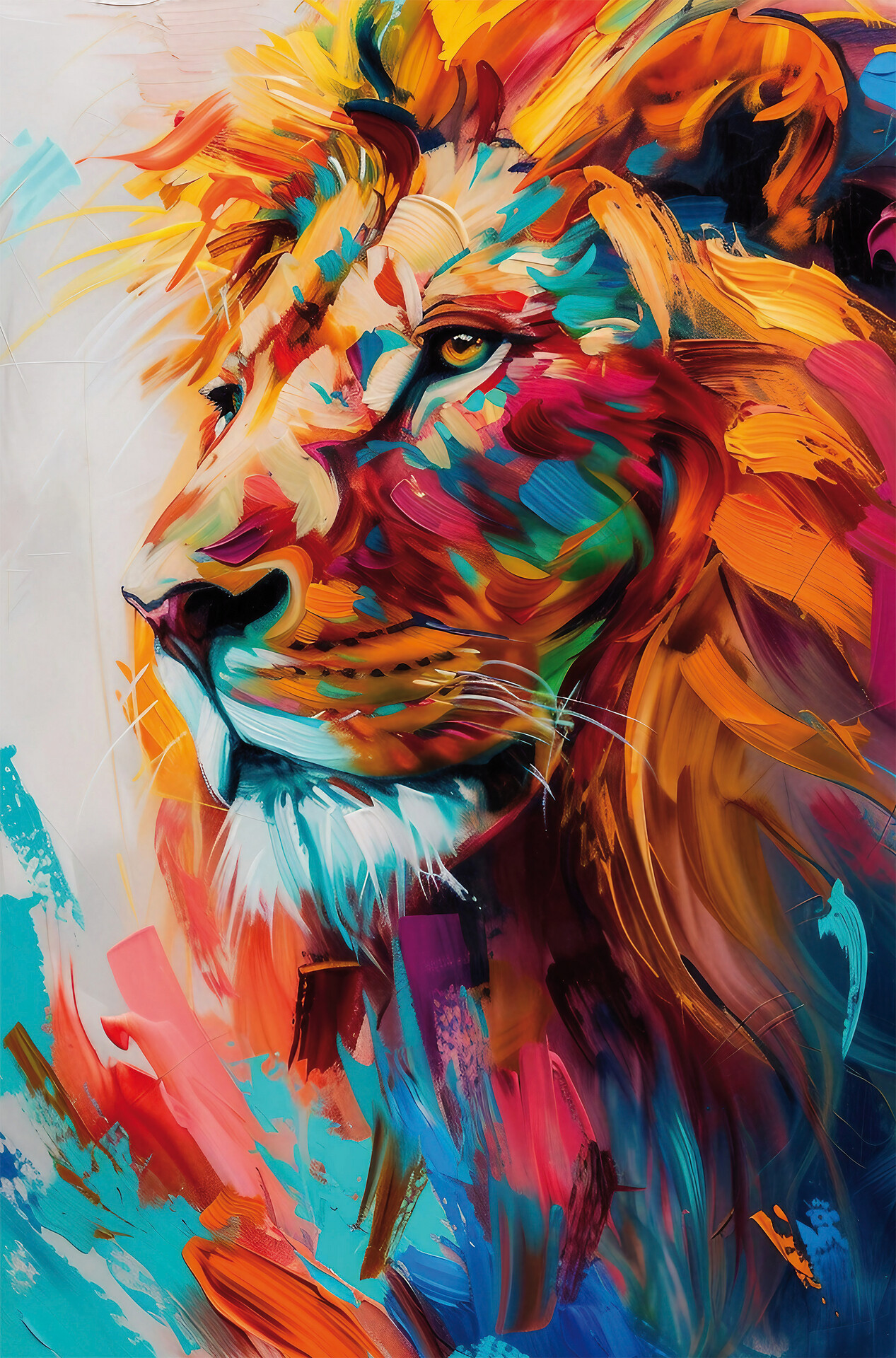 Keilrahmenbild Löwe B/H: ca. 118x78 cm